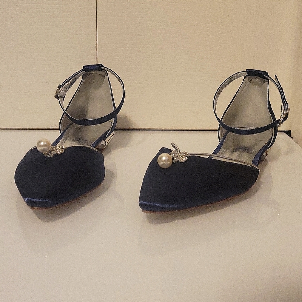 Dark blue flats